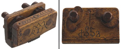 Unmarked: Early Carved & Dated Firkin Mkrs. Croze
