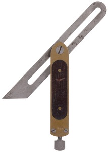 St. Johnsbury Tool Company, St. Johnsbury, Vermont: Rare Six-Inch Brass R'wood Bevel