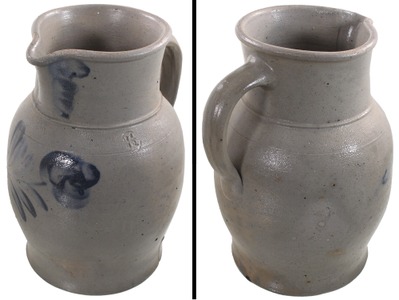 Unmarked: 1 1/2 Gal. 19th C. Stoneware Pitcher
