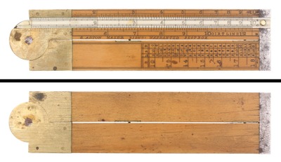 Sampson Aston, Birmingham, England: One-Foot, Two-Fold "Pocket" Folding Rule