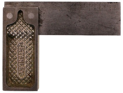 Stanley Rule & Level, No. 12: Cast Iron Nickel Pl. Try Square