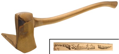 Schmutzler Brass Company: Cast Brass Axe Form Paperweight