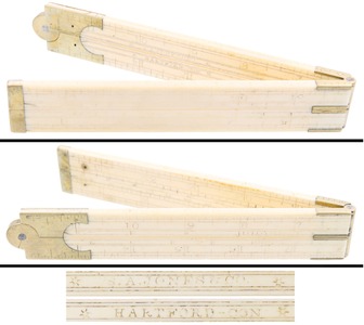 S.A. Jones & Company, Hartford, Connecticut: Two-Foot, Four-Fold Folding Rule