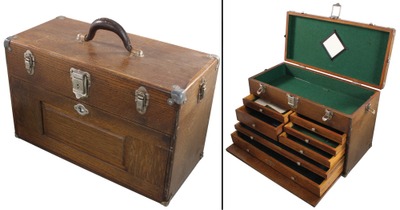 H. Gerstner & Sons, Dayton, Ohio: Clean & Usable Oak Tool Chest