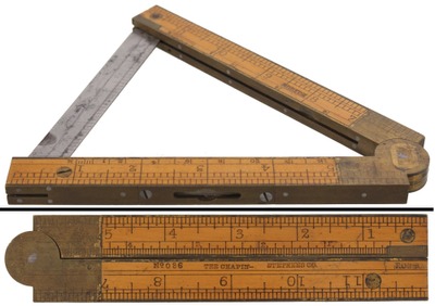 Chapin-Stephens Company, Pine Meadow, Connecticut, No. 036: Patent Inclinometer Folding Rule