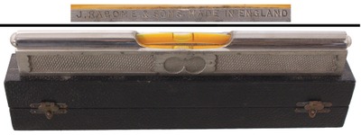 John Rabone & Sons, Birmingham, England: Cast Iron Nickel Plated Mach. Level
