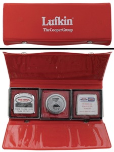 Lufkin Rule Company, Saginaw, Michigan: Salesman's Display Of Tape Measures