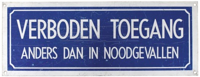 Unmarked: Interesting German Language Metal Sign