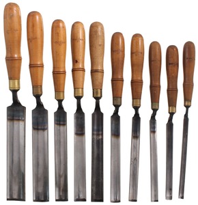 Buck Brothers, Millbury, Massachusetts: Set Of 10 Extra Clea Crank Neck Gouges