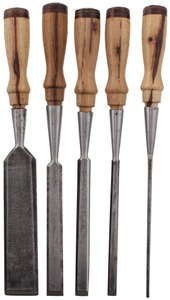 Sears, Roebuck & Company, Chicago, Illinois: Set Of Five Clean Beveldge Chisels