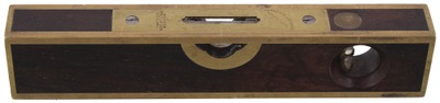 Stratton Brothers, Greenfield, Massachusetts, No. 10: Brass Bound Rosewood Level