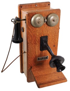 Chicago Telephone Supply Company: Early Oak Body Crank Type Telephone