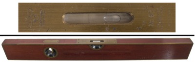 Stanley Rule & Level, No. 95: Brass Bound Mahogany Level