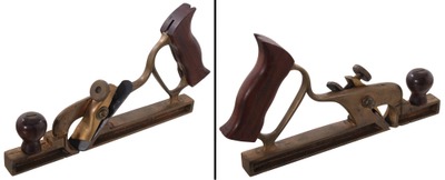 Unmarked: Cast Brass Skew Rabbet Plane