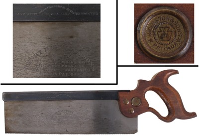Henry Disston & Sons, Philadelphia, Pennsylvania: Extra Clean 12" Tenon Saw