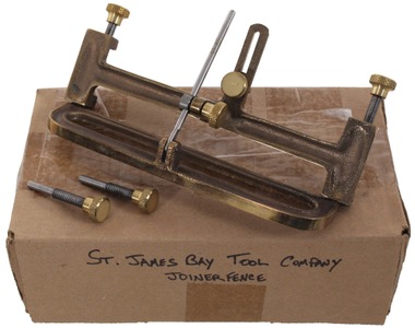 St. James Bay Tool Company, Phoenix, Arizona: Unused Machined Brass Jointer Gauge