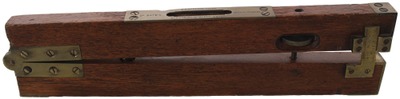 W.H. Harling, London, England: Mahogany & Brass Inclinometer Level