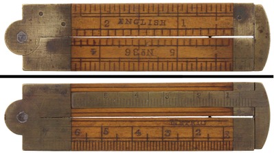 STANLEY (Unmarked), No. 36 (ME): Rare Six-Inch Two- Fold Folding Rule