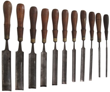 Moulson Brothers, Sheffield, England: Spectacular Set Of 11 Tang Gouges