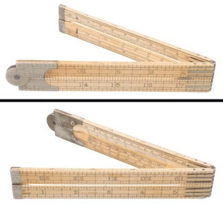 Edward Preston & Sons, Birmingham, England: Rare Dbl. Marked Architect's Folding Rule