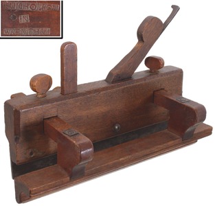 I. Nicholson, In Wrentham: Yellow Birch Screw Lock Plow Plane
