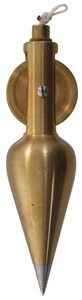 Unmarked: Massive Integral Ree Brass Plumb Bob