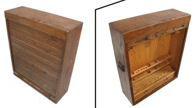 Stanley Rule & Level, No. 850: Tambour Front Oak Tool Chest