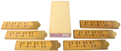 Lufkin Rule Company, Canada, No. 752 B: Full Box Of 1/2 Doz, "Bliind Man's" Folding Rules