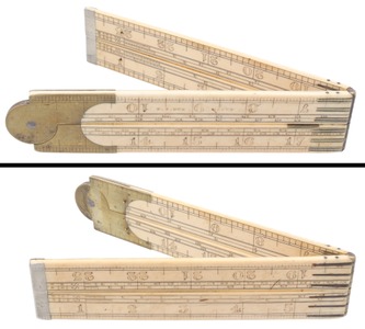 F.B. Cox, Birmingham,  England: Two-Foot, Four-Fold Folding Rule