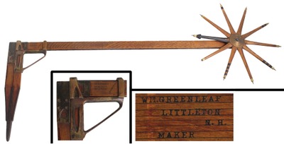 William Greenleaf, Littleton, New Hampshire: Early "Walking Wheel" Log Caliper