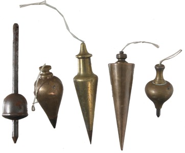 Assorted Makers: Five Interesting Early Plumb Bobs
