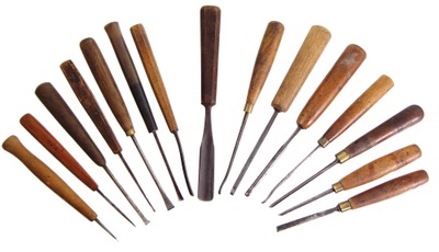 Assorted Makers: Lot Of 15 Clean & Usable Carving Tool