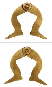Unmarked: Pair Of Brass "Ladyleg" Calipers