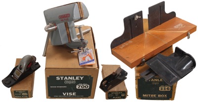 Stanley Rule & Level: Four Original Box Woodworking Tools