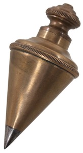 Unmarked: Fancy Spiral Knurled Brass Plumb Bob