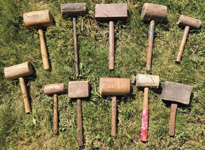 Assorted Makers: Lot Of Wooden & Leatehr Mallets