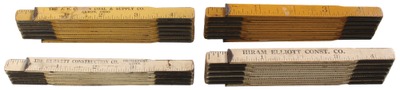 Lufkin Rule Company, Saginaw, Michigan: Four Four-Inch Section Zig-Zag Rules