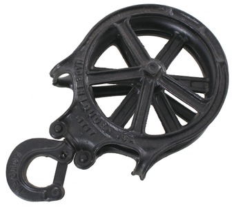 Louden Machinery Company, Fairfield, I, No. 1717: Heavy Duty Cast Iron Barn Pulley