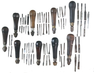 Assorted Makers: Coll. Of Nine Asst. Tool Handles
