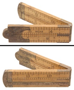 STANLEY (Unmarked), No. 32: Extra Clean B'wood Caliper Folding Rule