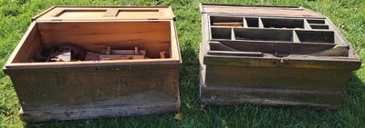 Unmarked: Two Early Wooden Tool Chests