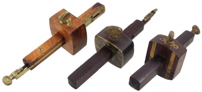 Assorted Makers: Lot Of Three Clean Marking Gauge