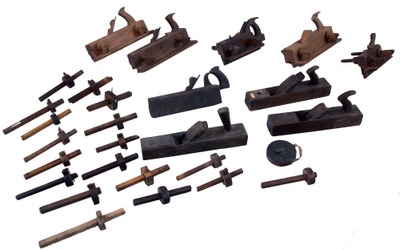 Assorted Makers: Lot Of Wooden Planesnd Marking Gauges