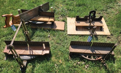 Stanley Rule & Level: Lot Of Four Incomplete Mitre Boxs