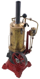 Unmarked: Early Cast Iron & Brass Steam Engine