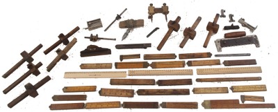 Assorted Makers: Lot Of Folding Rules And Layout Tools