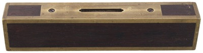 Stratton Brothers, Greenfield, Massachusetts: Rare Early Six-Inch Brass Bound Level
