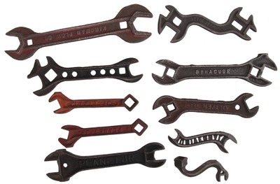 Assorted Makers: Lot Of Cast Iron Implement Wrenches
