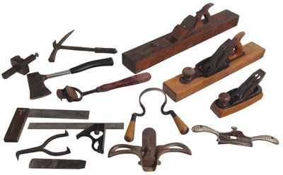 Assorted Makers: Lot Of Early Type Woodworking Tools