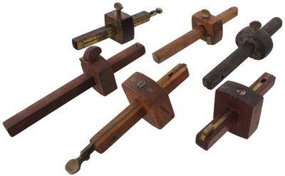 Assorted Makers: Lot Of Six Asst. Marking Gauges